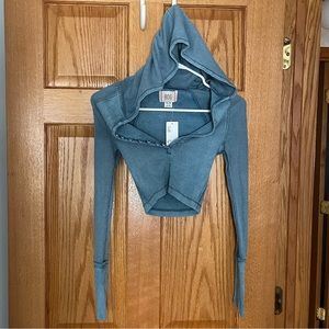 Long sleeve Hooded Crop
